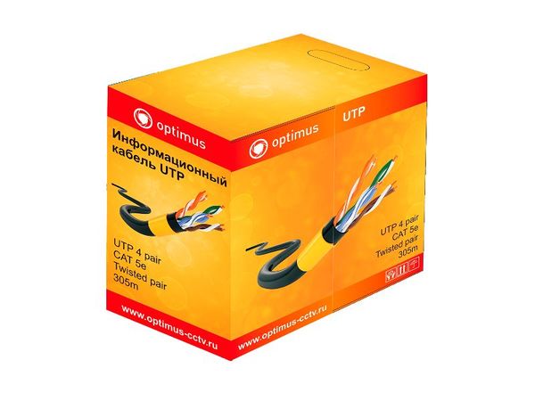 Кабель Optimus Light UTP-5e 4x2x0.5 CCA (indoor) 305м - картинка 1